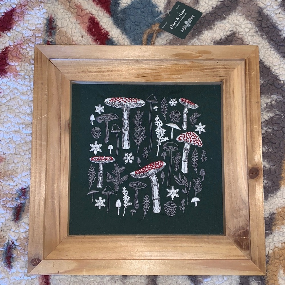 Winter Mushroom Wall Frame Decor